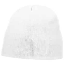 Elevate White Level Knit Beanie