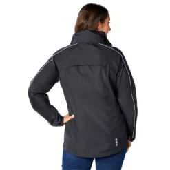 Elevate Women's Black/Silver Rincon Eco Packable Jacket -Elevate TM92725 995 HTB
