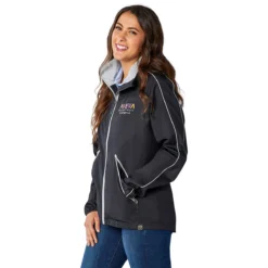 Elevate Women's Black/Silver Rincon Eco Packable Jacket -Elevate TM92725 995 HTS