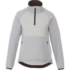 Elevate Women's Light Grey Odaray Half Zip Jacket