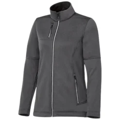 Elevate Women's Heather Dark Charcoal Joris Eco Softshell Jacket -Elevate TM92940 Heather Dark Charcoal S