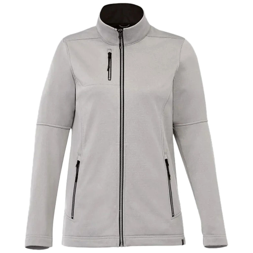 Elevate Women's Silver Heather Joris Eco Softshell Jacket 1 Elevate Women's Silver Heather Joris Eco Softshell Jacket