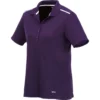 Elevate Women's Dark Plum Albula Short Sleeve Polo