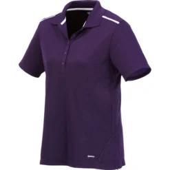 Elevate Women's Dark Plum Albula Short Sleeve Polo