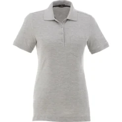 Elevate Women's Heather Grey Banfield Short Sleeve Polo