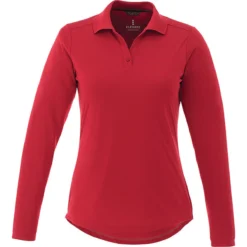 Elevate Women's Team Red Mori Long Sleeve Polo