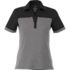 Elevate Women's Black/Steel Grey Mack Short Sleeve Polo