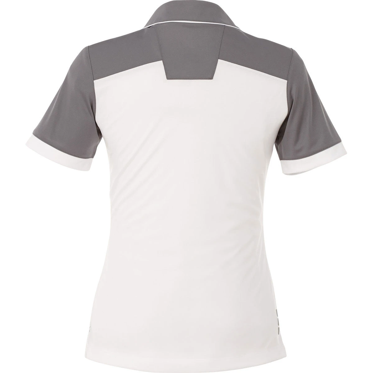 Elevate Women's Steel Grey/White Mack Short Sleeve Polo 2 Elevate Women's Steel Grey/White Mack Short Sleeve Polo - Image 2