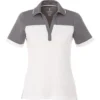 Elevate Women's Steel Grey/White Mack Short Sleeve Polo