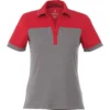 Elevate Women's Team Red/Steel Grey Mack Short Sleeve Polo