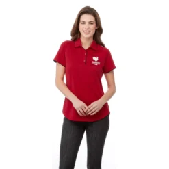 Elevate Women's Team Red/Black Remus Short Sleeve Polo -Elevate TM96310 358 HTF