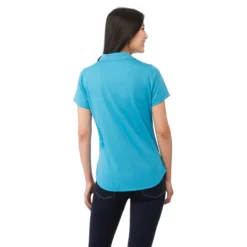 Elevate Women's Aspen Blue Otis Short Sleeve Polo -Elevate TM96311 430 HTB