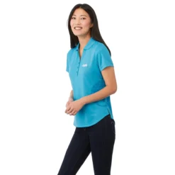 Elevate Women's Aspen Blue Otis Short Sleeve Polo -Elevate TM96311 430 HTS
