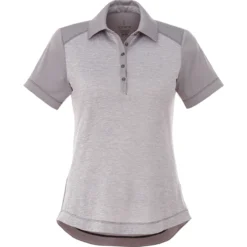 Elevate Women's Heather Grey/Quarry Sagano Short Sleeve Polo
