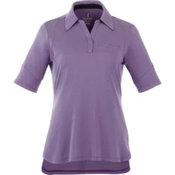 Elevate Women's Dark Plum Torres Short Sleeve Polo