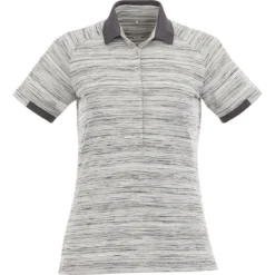 Elevate Women's Heather Grey/Grey Storm Emory Short Sleeve Polo
