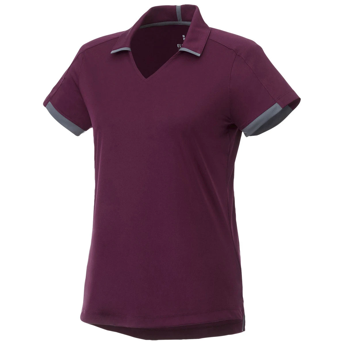Elevate Women's Maroon/Grey Storm Cerrado Short Sleeve Polo 1 Elevate Women's Maroon/Grey Storm Cerrado Short Sleeve Polo