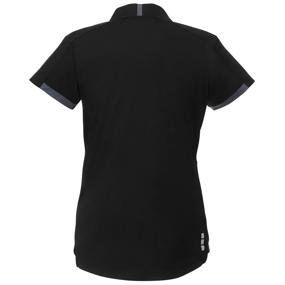 Elevate Women's Black/Grey Storm Cerrado Short Sleeve Polo 2 Elevate Women's Black/Grey Storm Cerrado Short Sleeve Polo - Image 2