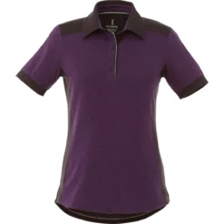 Elevate Women's Dark Plum/Black Smoke Laramie Short Sleeve Polo