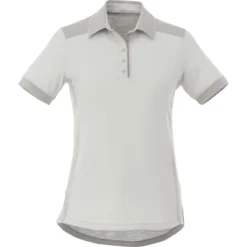 Elevate Women's Grey Mist/Fossil Laramie Short Sleeve Polo