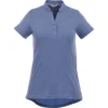 Elevate Women's Steel Blue Heather Concord Short Sleeve Polo