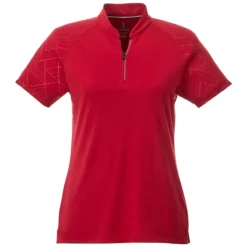 Elevate Women's Team Red Hakone Short Sleeve Polo
