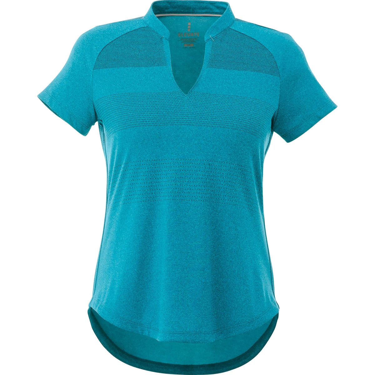 Elevate Women's Aspen Blue Heather Antero Short Sleeve Polo 1 Elevate Women's Aspen Blue Heather Antero Short Sleeve Polo