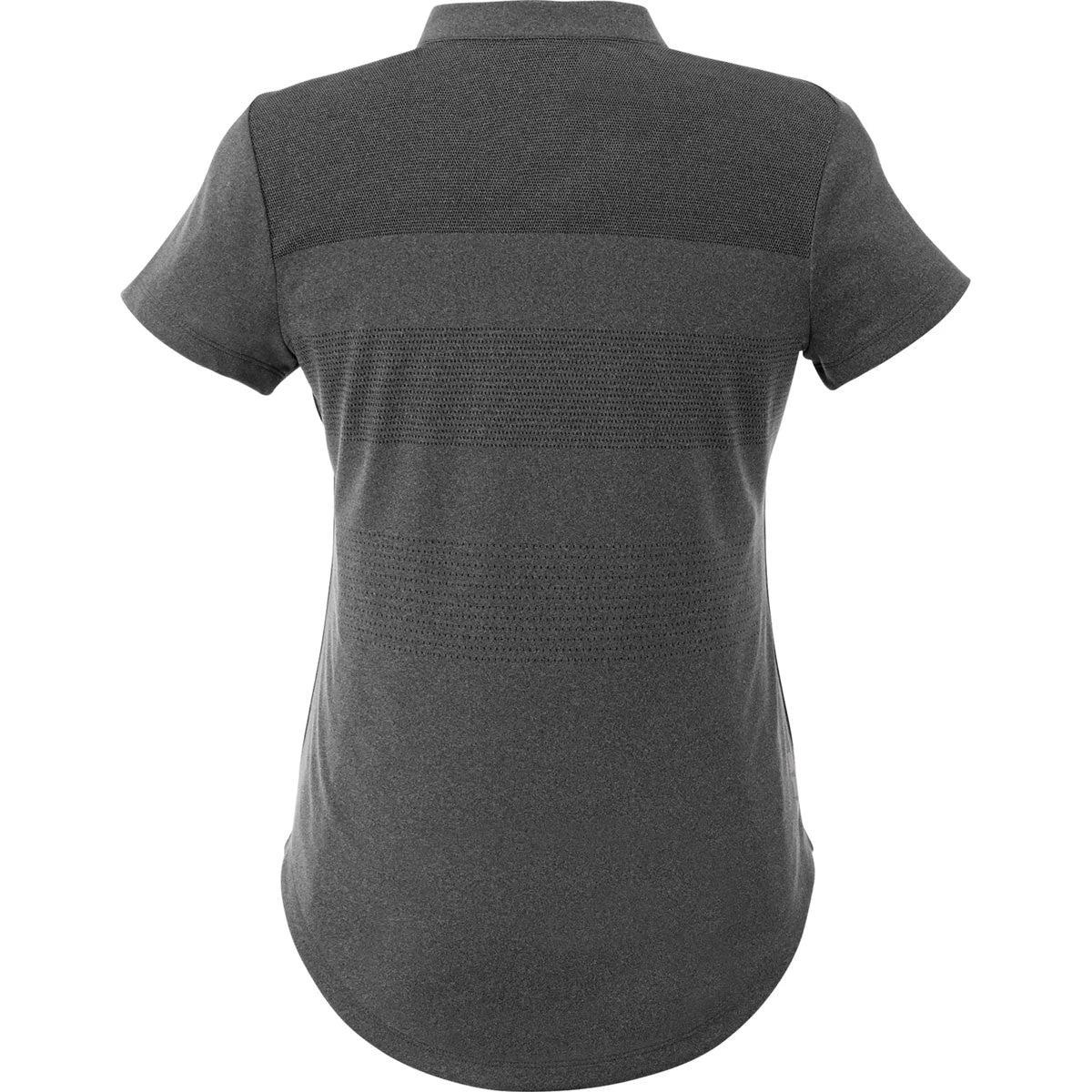 Elevate Women's Heather Dark Charcoal Antero Short Sleeve Polo 2 Elevate Women's Heather Dark Charcoal Antero Short Sleeve Polo - Image 2