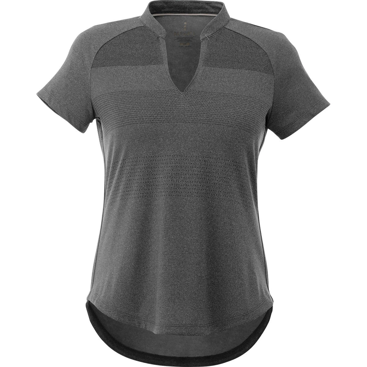 Elevate Women's Heather Dark Charcoal Antero Short Sleeve Polo 1 Elevate Women's Heather Dark Charcoal Antero Short Sleeve Polo