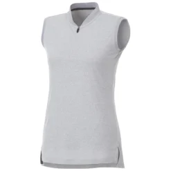 Elevate Women's Silver Heather Kinport Sleeveless Polo