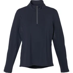 Elevate Women's Navy Caltech Knit Quarter Zip