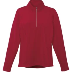 Elevate Women's Vintage Red Caltech Knit Quarter Zip