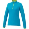 Elevate Women's Aspen Blue/Hi-Liter Green Knew Knit Half Zip