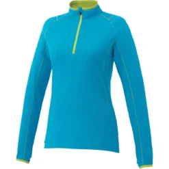 Elevate Women's Aspen Blue/Hi-Liter Green Knew Knit Half Zip