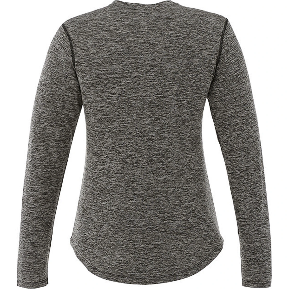 Elevate Women's Heather Dark Charcoal Quadra Long Sleeve Shirt 2 Elevate Women's Heather Dark Charcoal Quadra Long Sleeve Shirt - Image 2