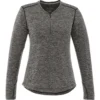 Elevate Women's Heather Dark Charcoal Quadra Long Sleeve Shirt