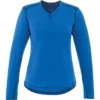 Elevate Women's Olympic Blue Heather Quadra Long Sleeve Shirt