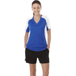 Elevate Women's New Royal/White Taku Short Sleeve Tech Tee -Elevate TM97813 New Royal White HTF