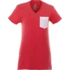 Elevate Women's Team Red Heather/White Monroe Short Sleeve Pocket Tee