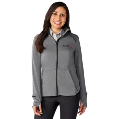 Elevate Women's Black/Heather Charcoal Tamarack Full Zip Jacket -Elevate TM98137 995 HTF