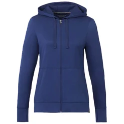 Elevate Women's Vintage Navy Lavar Eco Knit Full Zip Hoody