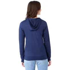 Elevate Women's Vintage Navy Lavar Eco Knit Full Zip Hoody -Elevate TM98145 Vintage Navy HTB