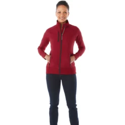 Elevate Women's Vintage Red Panorama Hybrid Knit Jacket -Elevate TM98153 369 HTF