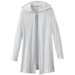Elevate Women's White Ashland Knit Hooded Cardigan