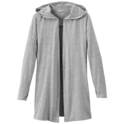 Elevate Women's Heather Grey Ashland Knit Hooded Cardigan