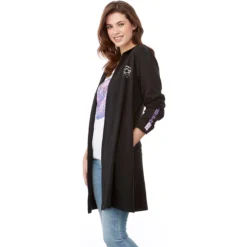 Elevate Women's Black Ashland Knit Hooded Cardigan -Elevate TM98213 995 HTS
