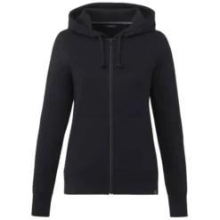 Elevate Women's Black Argus Eco Fleece Full Zip Hoody