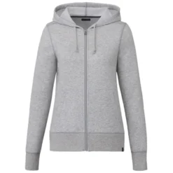 Elevate Women's Heather Grey Argus Eco Fleece Full Zip Hoody