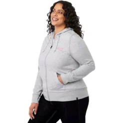 Elevate Women's Heather Grey Argus Eco Fleece Full Zip Hoody -Elevate TM98223 Heather Grey HTS