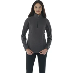 Elevate Women's Grey Storm Bowlen Polyfleece Quarter Zip 5 Elevate Women's Grey Storm Bowlen Polyfleece Quarter Zip -Elevate TM98308 Grey Storm HTF